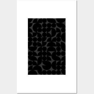 Black Colored Geometric Pattern - Shapes #9 Posters and Art